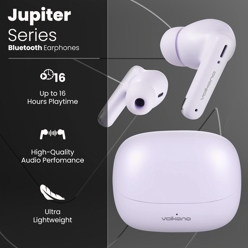 Volkano Jupiter Series TWS Earphones - Pastel Purple - image 3