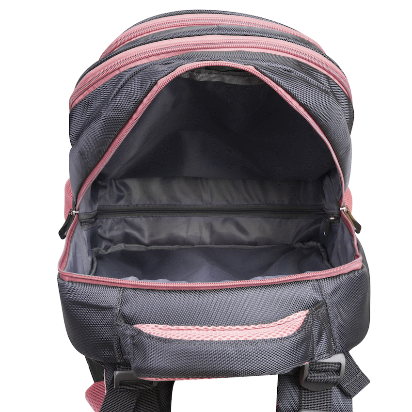 Volkano Orthopaedic Backpack 27L - Dark Grey/Pink - image 3