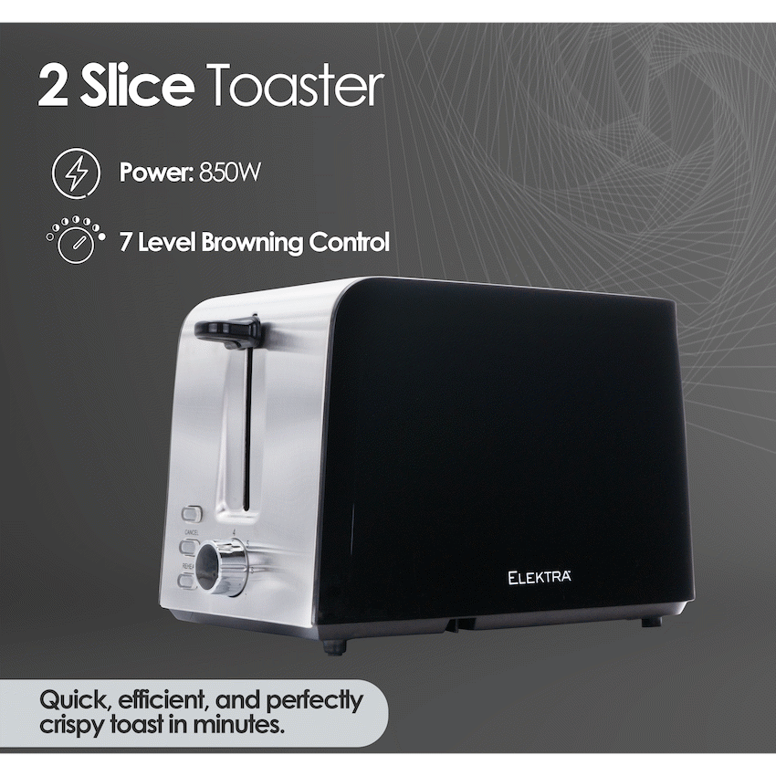 Elektra - 2 Slice Toaster - Black - image 3