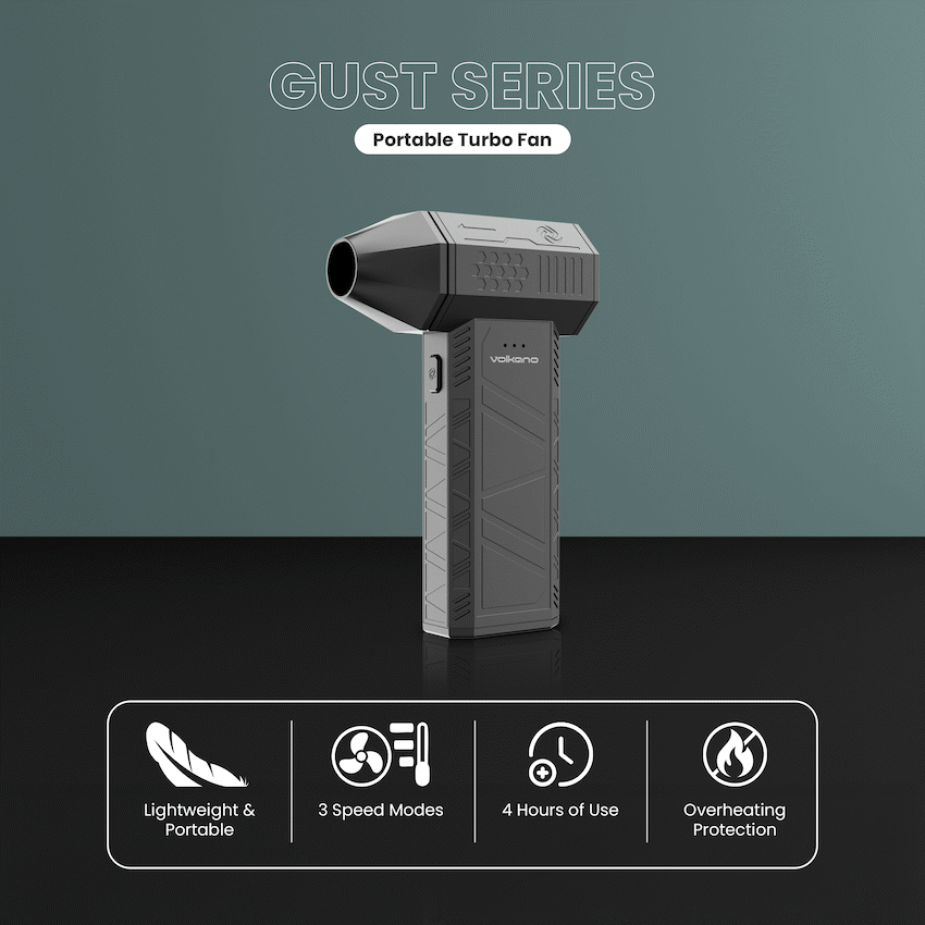 Volkano Gust Series Portable Turbo Fan - Black - image 3