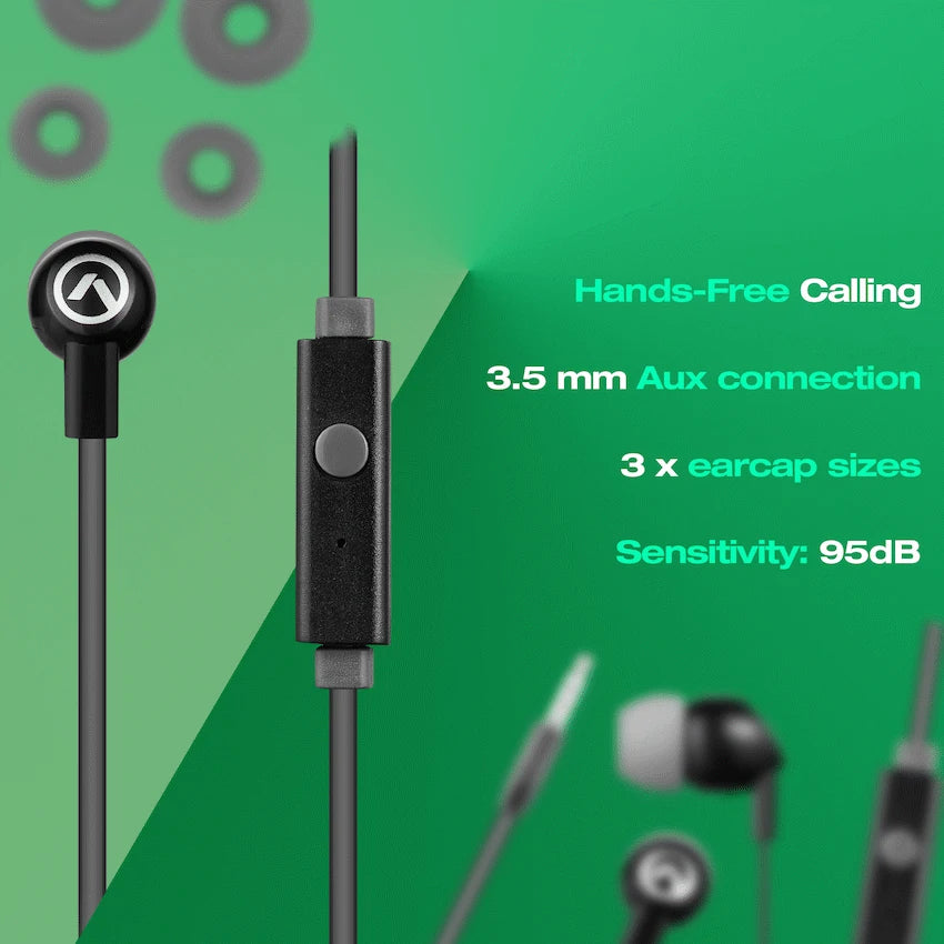 Amplify Vibe Series Earphones with Mic - Black and Grey - image 3