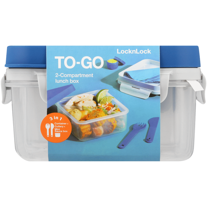 LocknLock To Go 2in1 lunch box 1.2lt bl - image 3
