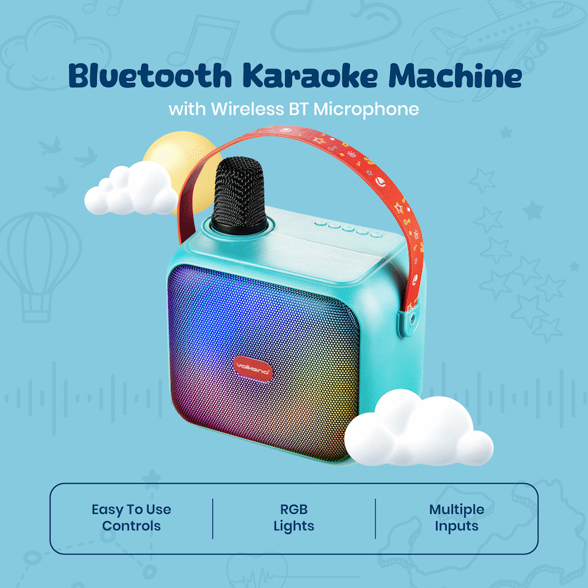 Volkano Kids SongSeeker Bluetooth Karaoke Machine with Wireless BT Microphone - image 3