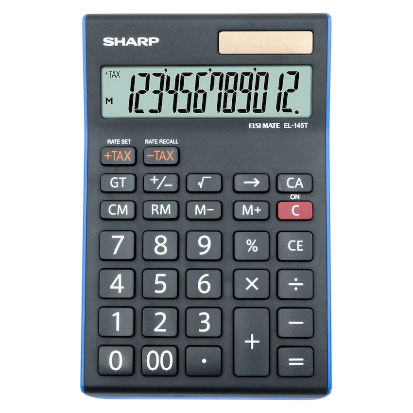 Sharp EL-145T Desk Calculator - 14 Digit Tax - image 3