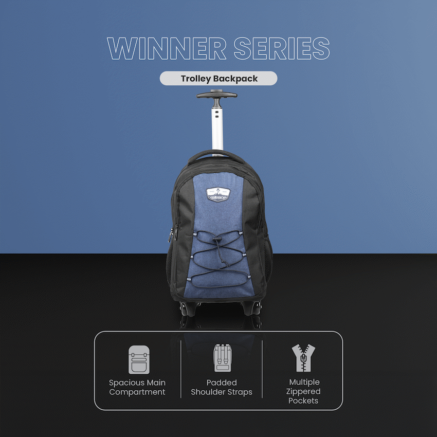 Volkano Winner Trolley Backpack 22L Navy - image 3