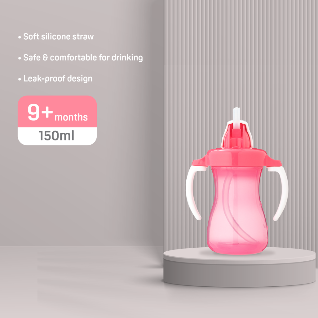 Pigeon Petite Straw Bottle 150ml - Pink