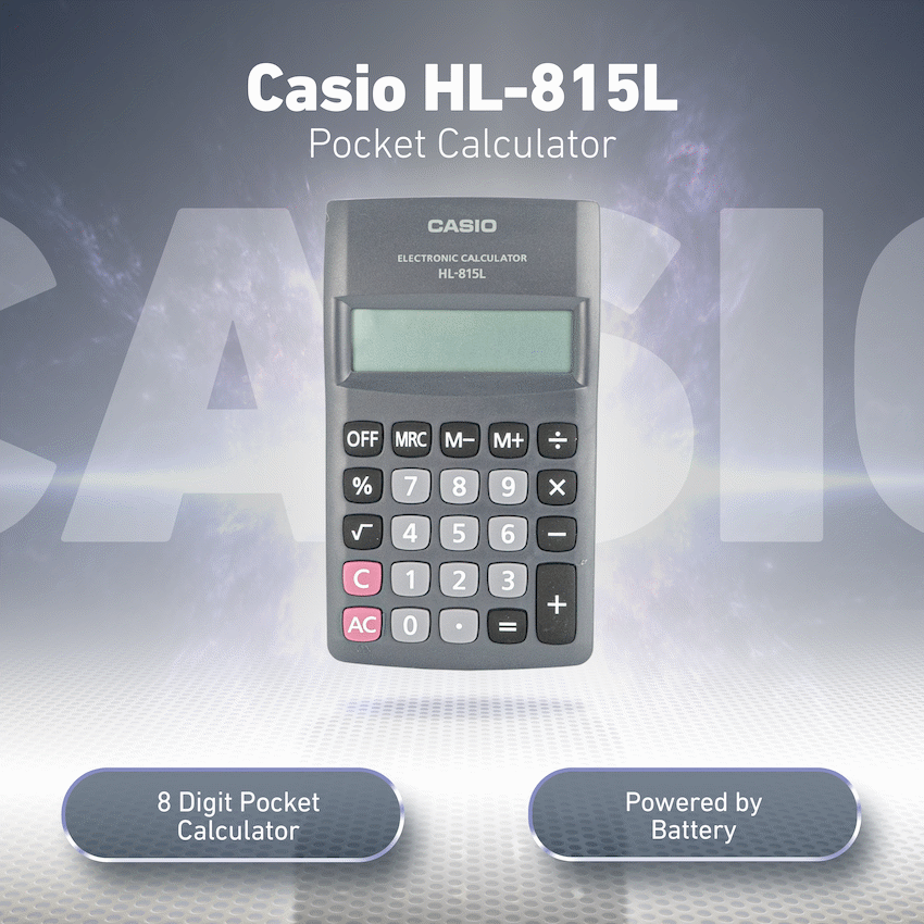 Casio HL 815 Pocket Calculator - Black - image 3
