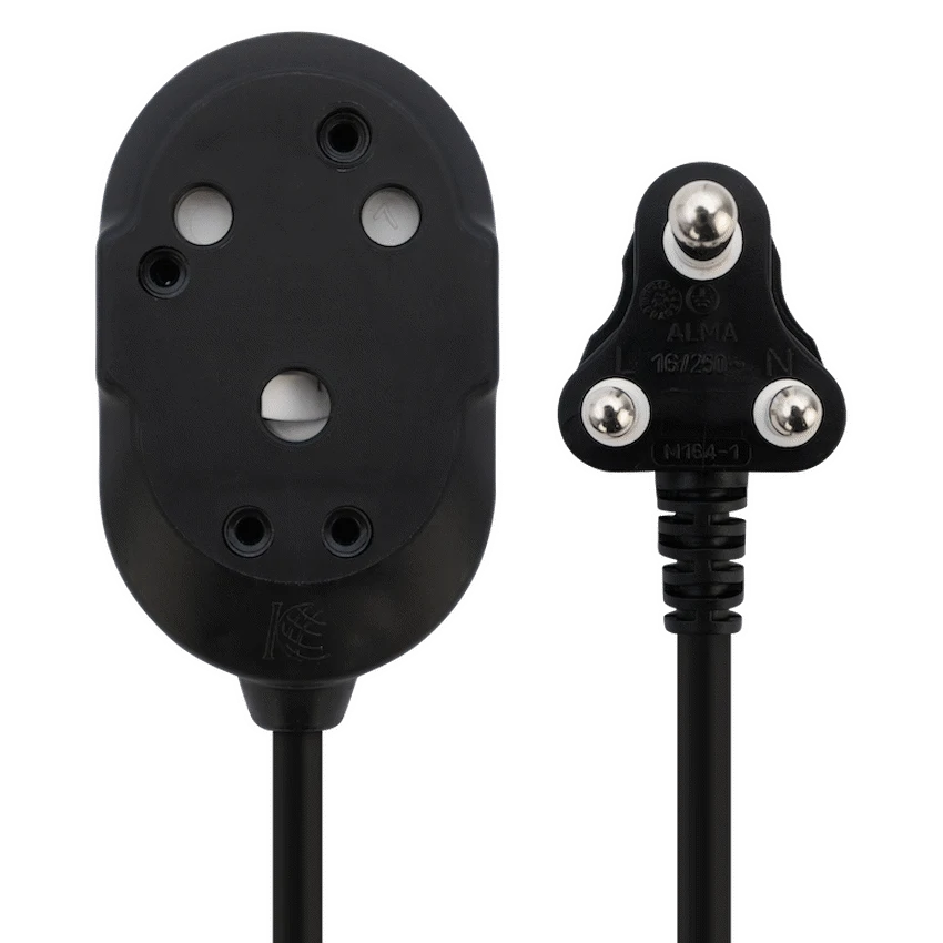 SWITCHED LIGHT DUTY Back-to-Back (BTB) EXTENSION LEADS 20M - BK - image 3