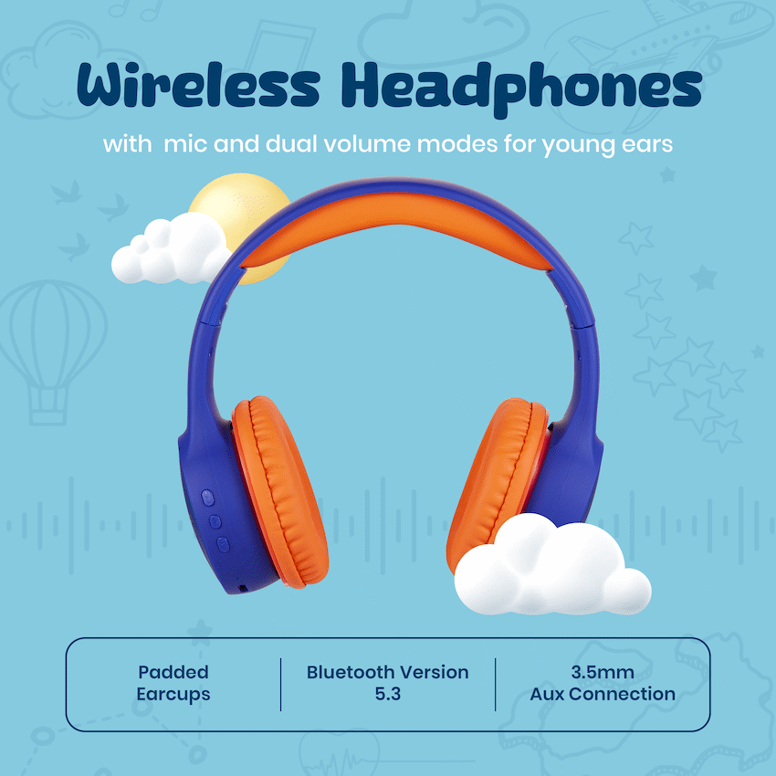 Volkano Atlas Bluetooth Padded Headphones with dB Switch Function - image 3