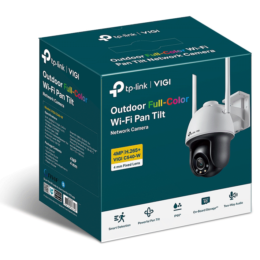 TP-Link Vigi C540-W 4MP 4mm Outdoor Full-Color Wi-Fi PT Net Camera - image 3