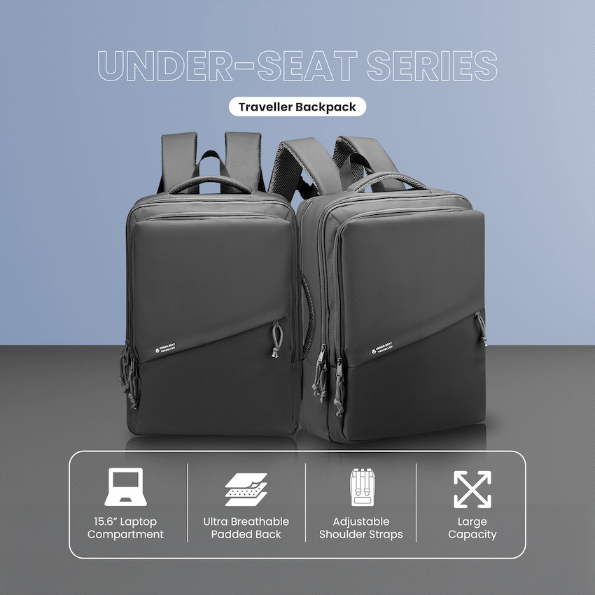 Volkano Under-Seat Traveller Backpack Black - image 3