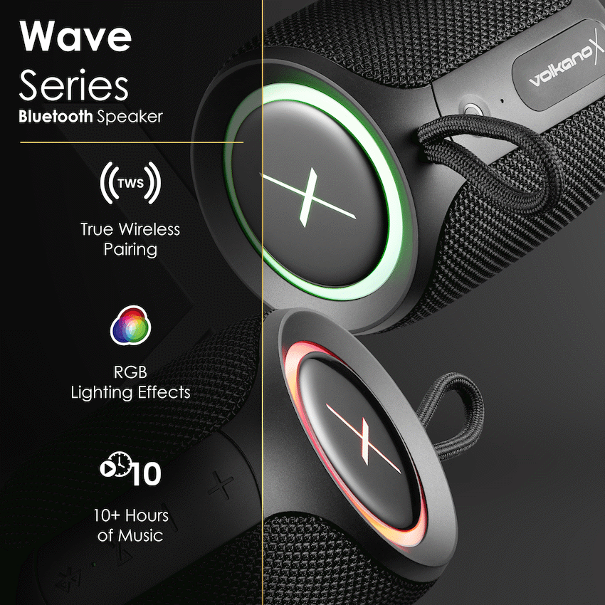 Volkano X Wave IPX66 Bluetooth Speaker - Black - image 3