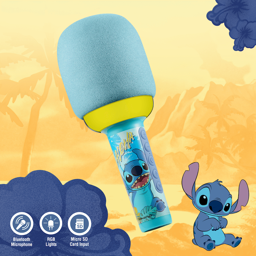 Disney Stitch Bluetooth Dome Microphone with RGB Lights - image 3