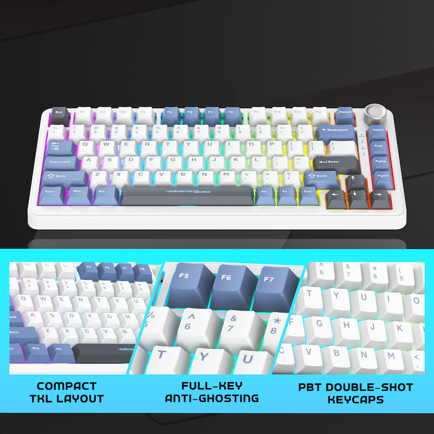 Volkano Gaming Phantom X2  TKL Mechanical Tri-Mode Wireless Keyboard - image 3