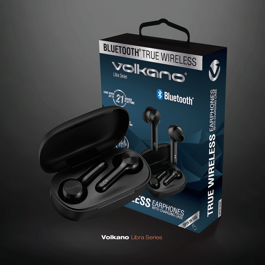 Volkano Libra Series TWS Earphones + Charging Case - Black - image 3