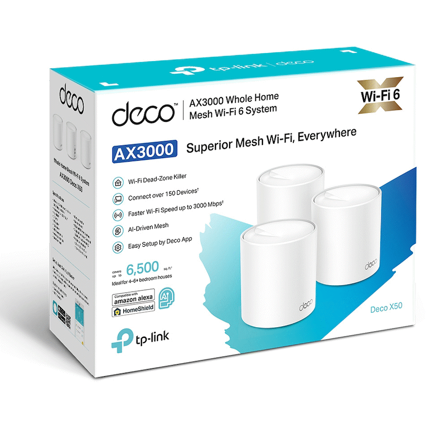 TP-Link Deco X50 (3-Pack) AX3000 Whole Home Mesh Wi-Fi 6 System - image 3