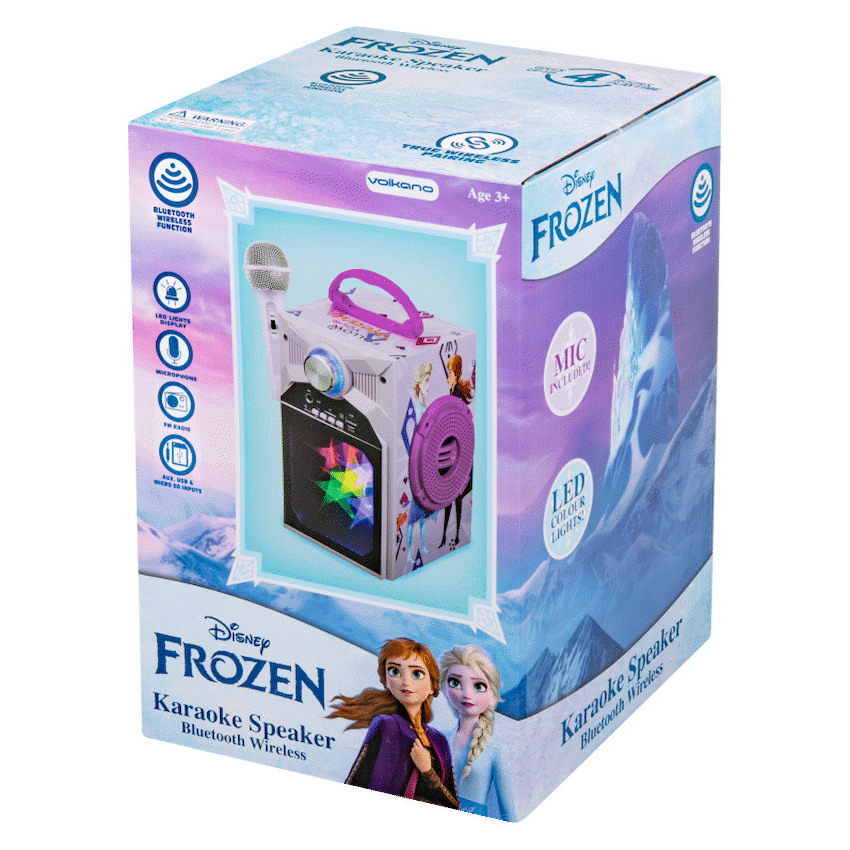 Disney Frozen Classic LED Stars Karaoke Machine with Microphone - image 3