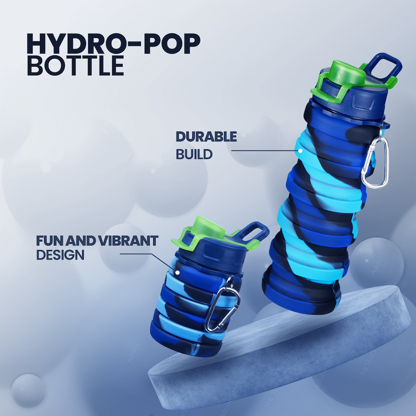 Quest Hydro-Pop Bottle 500ml - Multi Blue - image 3
