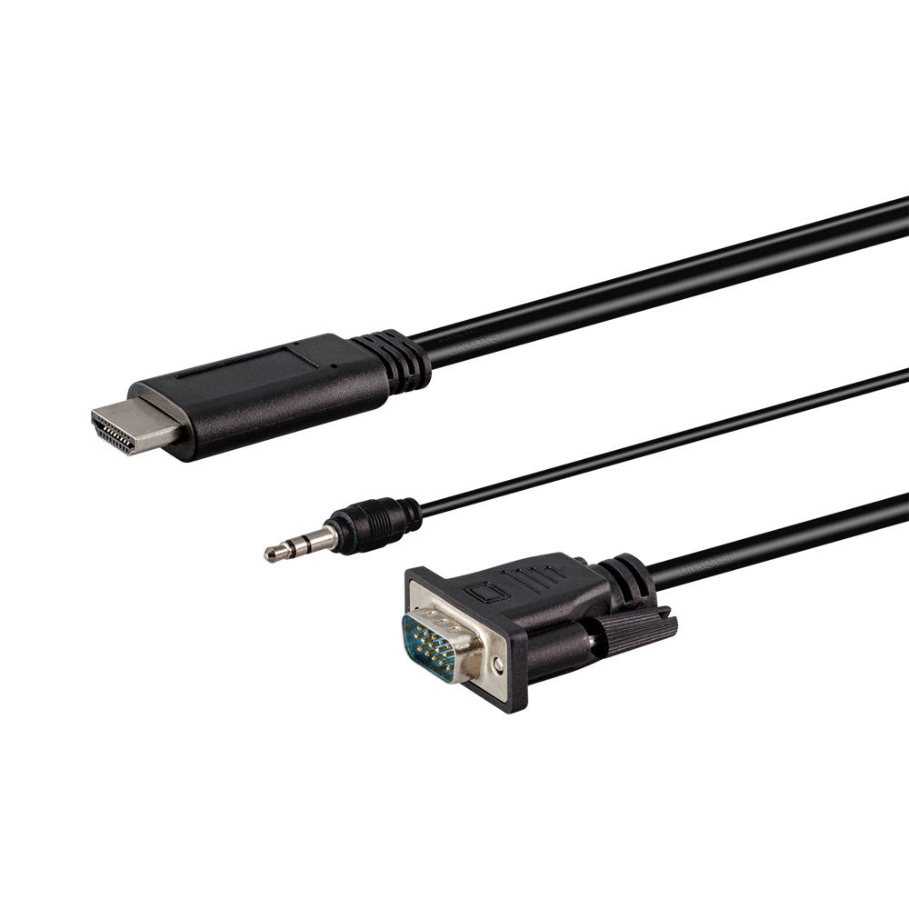 1.8M HDMI MALE TO VGA MALE WITH AUDIO CABLE