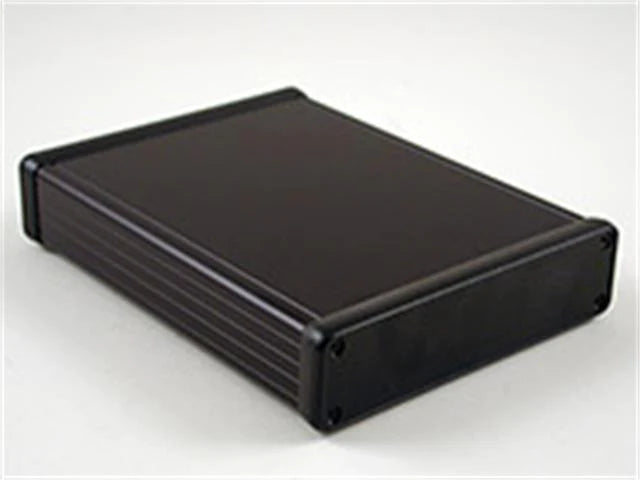 Enclosure Alluminium Extruded 120X103X53 with Black Plastic Ends