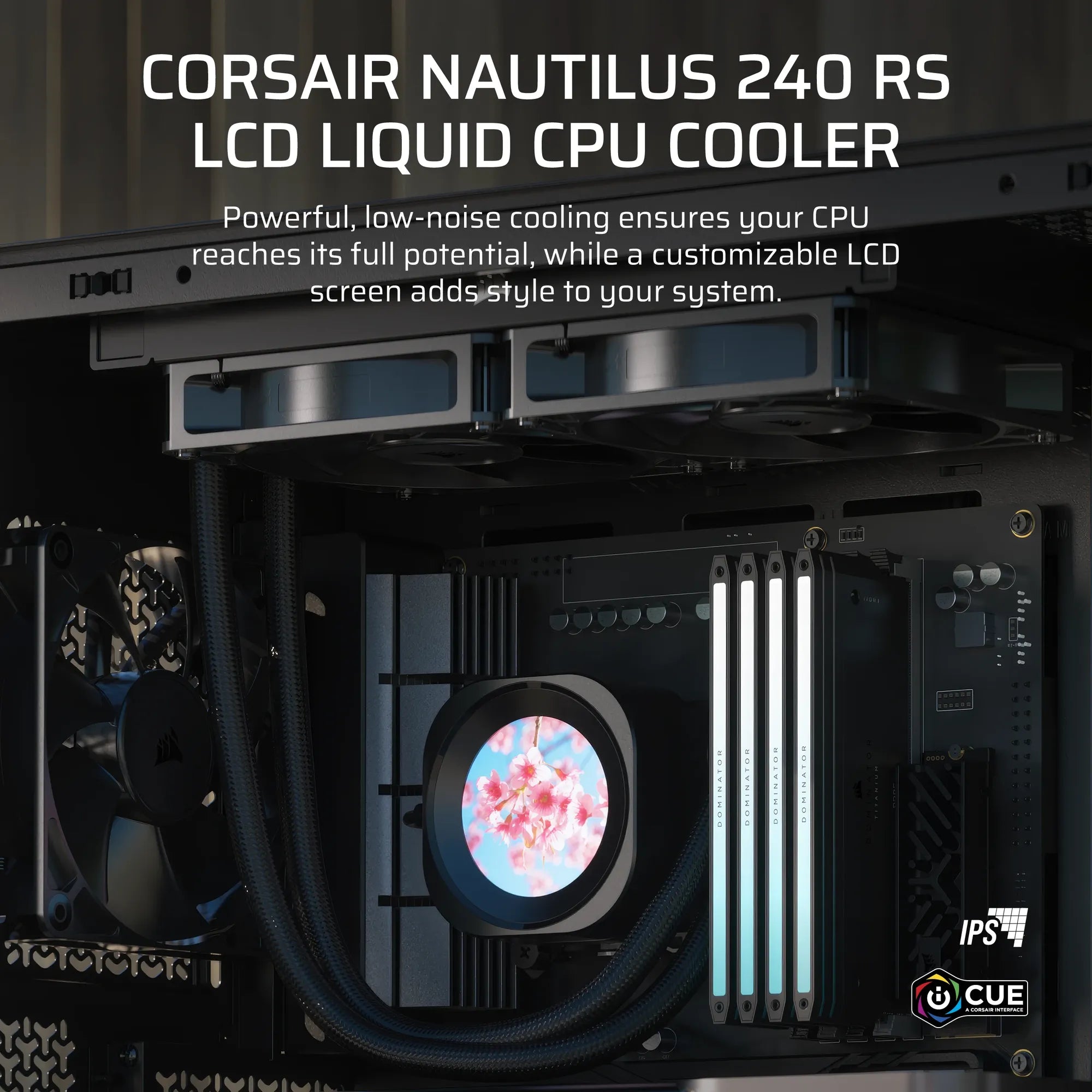 NAUTILUS 240 RS LCD Liquid CPU Cooler – 2.1'''' IPS LCD Screen – RS120 Fans – 240 mm Radiator – LGA 1851/1700;
AMD® AM5/AM4 - - image 4
