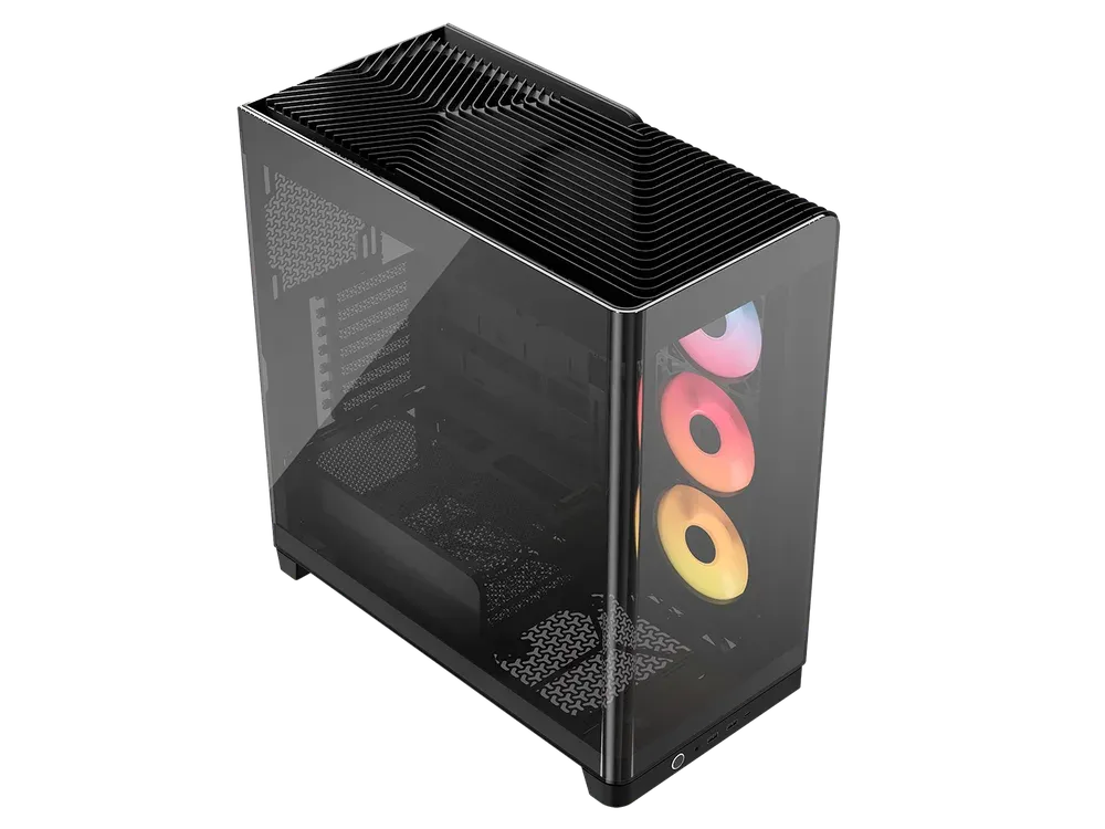 FRAME 4500X RS-R ARGB Panoramic Glass Mid-Tower PC Case;includes 3x RS120-R ARGB Fans ; 4x 2.5'' ; 2x 3.5''  Black