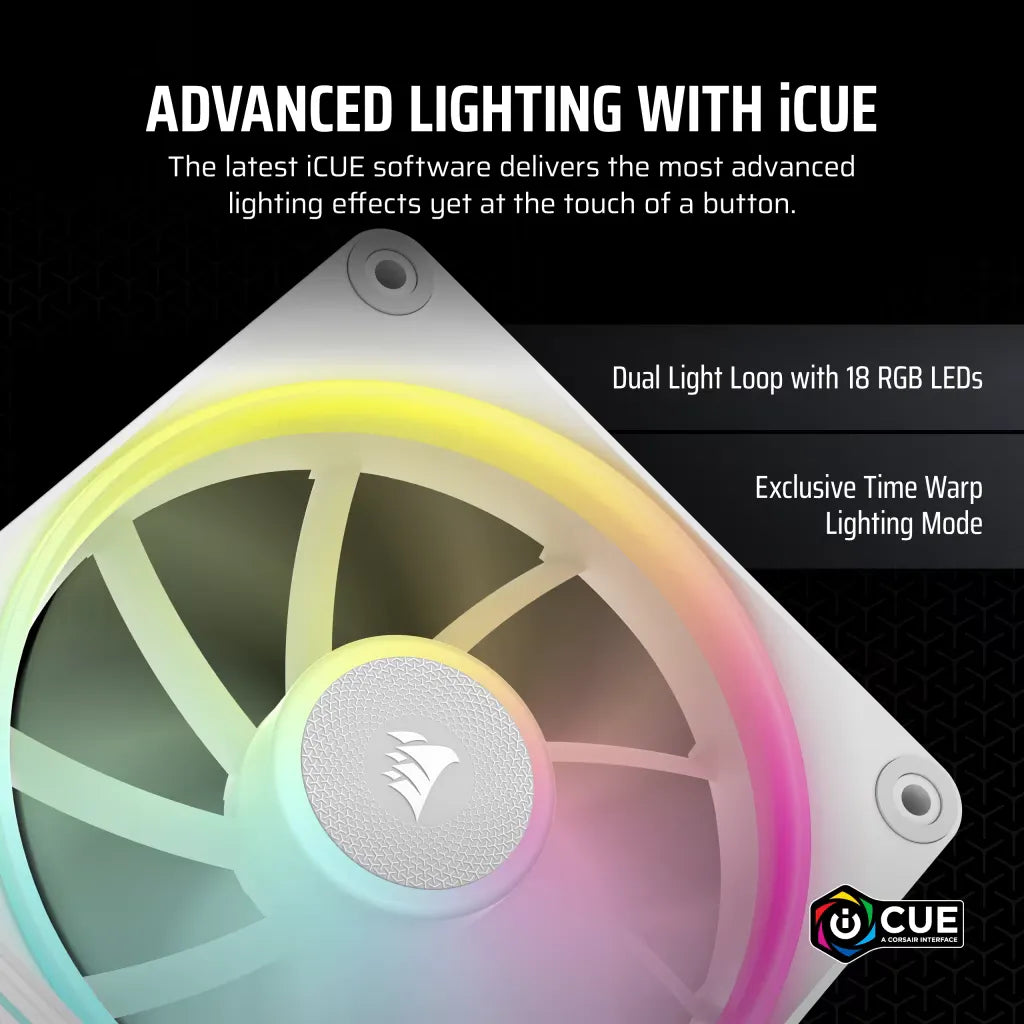 CORSAIR LX RGB Series; iCUE LINK LX120 RGB White; 120mm Fan; Triple Pack - image 4