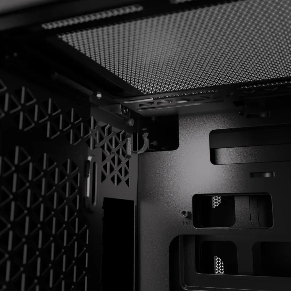 2500D Airflow Black Mid-Tower Dual Chamber PC Case; 2x 3.5'' |  2x 2.5'' Drive Bays; Up to 360mm Radiator compatible - image 12