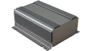 Extruded Heat Dissipating Clear Anodized Aluminium Enclosure with Metal End Plates