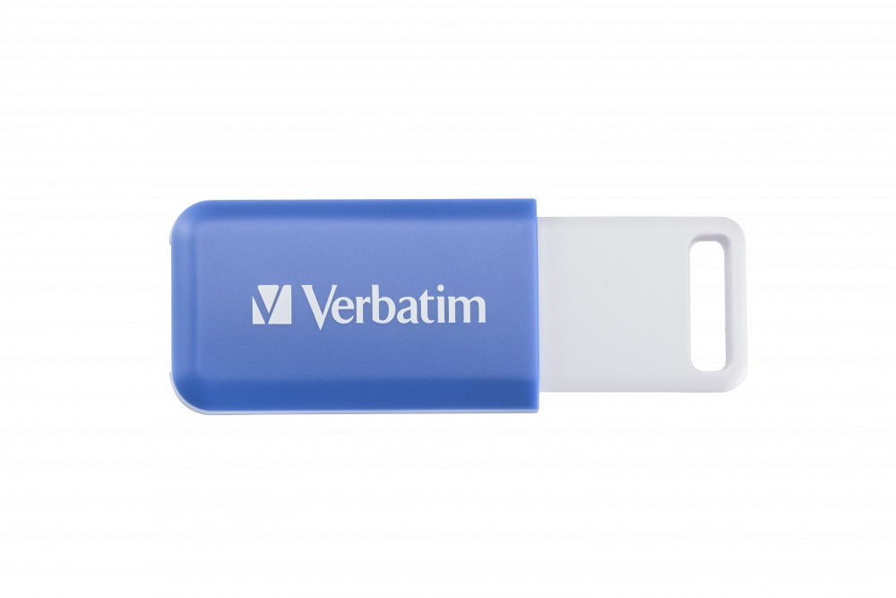 VERBATIM DATABAR USB 2.0 DRIVE BLUE 64GB BLACK