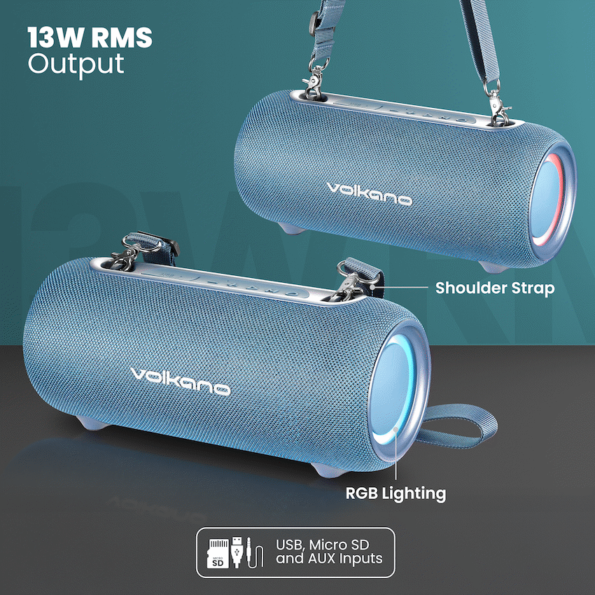 Volkano Mamba 2.0 Series Bluetooth Speaker - Blue - image 4