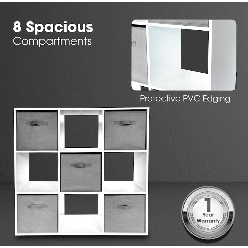 Everfurn Ninefold Bookshelf with 5 Storage Bins - image 4