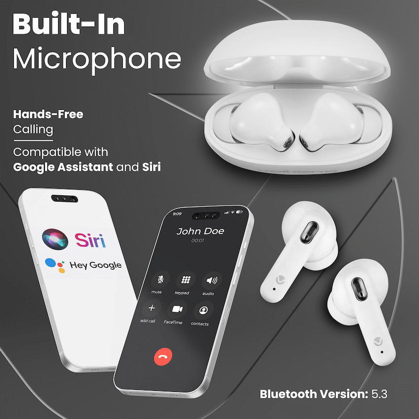 Volkano Pulse Series True Wireless Earphones with Charging Case - White - image 4