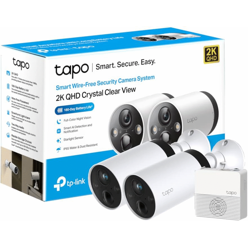 TP-Link Tapo C420S2 2K Smart Wire-Free Security Camera, 2 Camera System - image 4