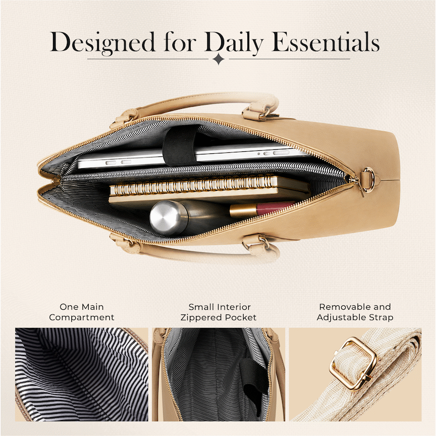 Supanova Azura Ladies 15.6" Laptop Tote Bag Taupe - image 4