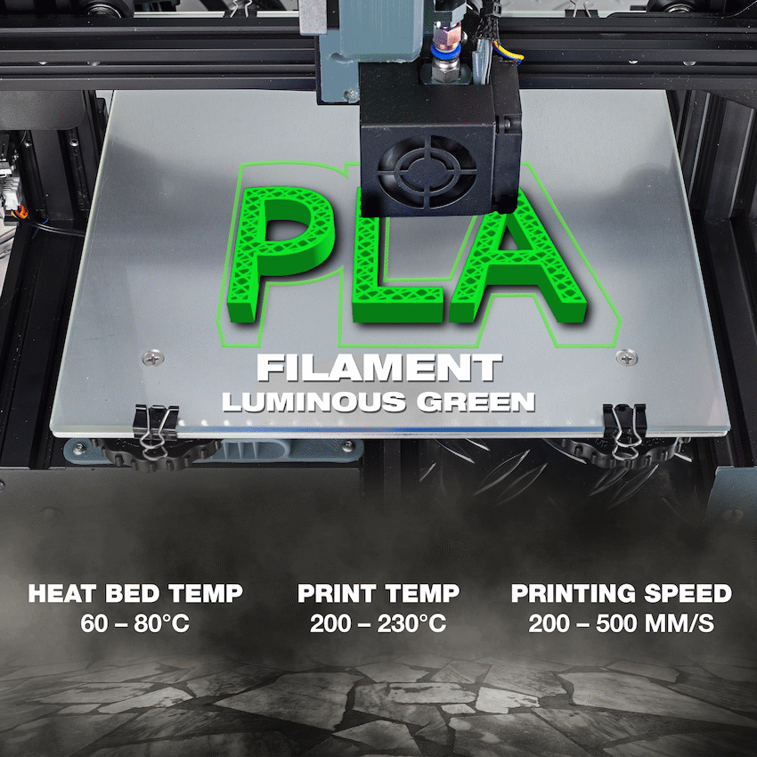 SA Filament PLA UV Neon Filament 1kg -  Luminous Green - image 4