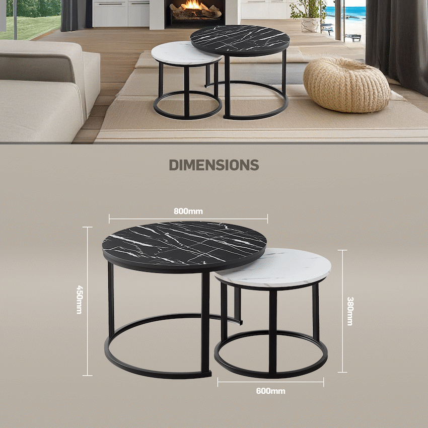 Indus Nesting Coffee Table Ying Yang - image 4