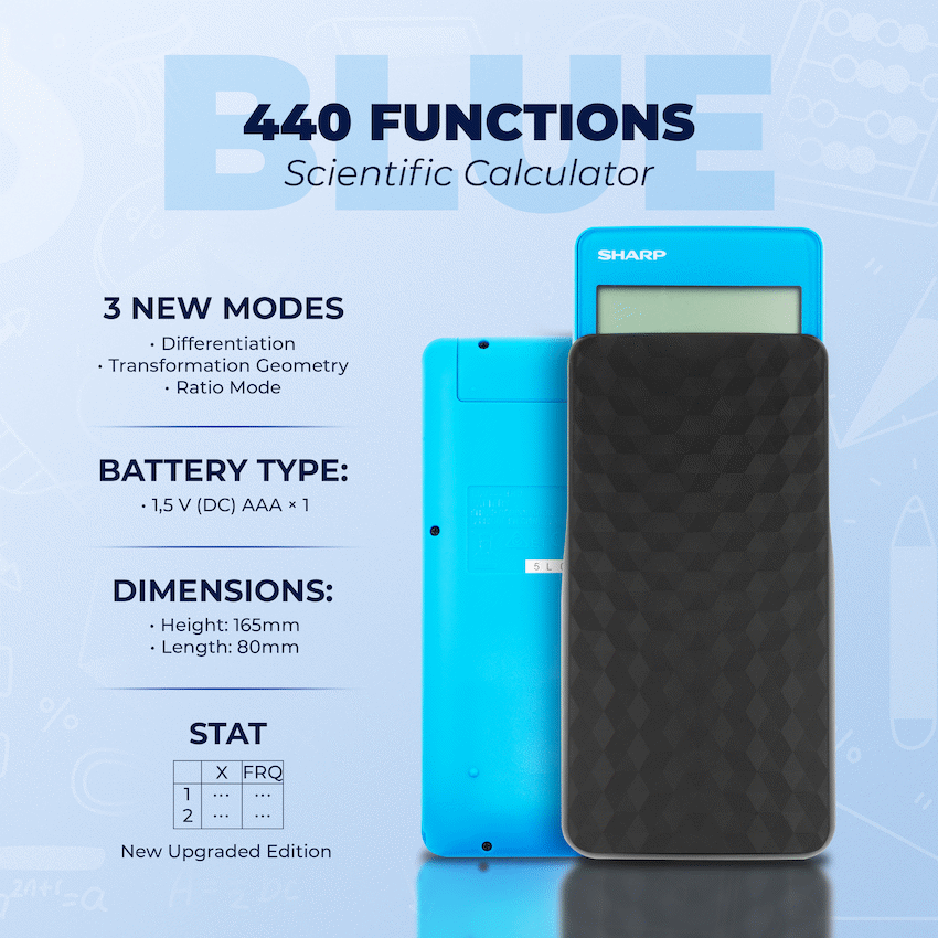 Sharp EL-W535SAII Blue Scientific Calculator - image 4