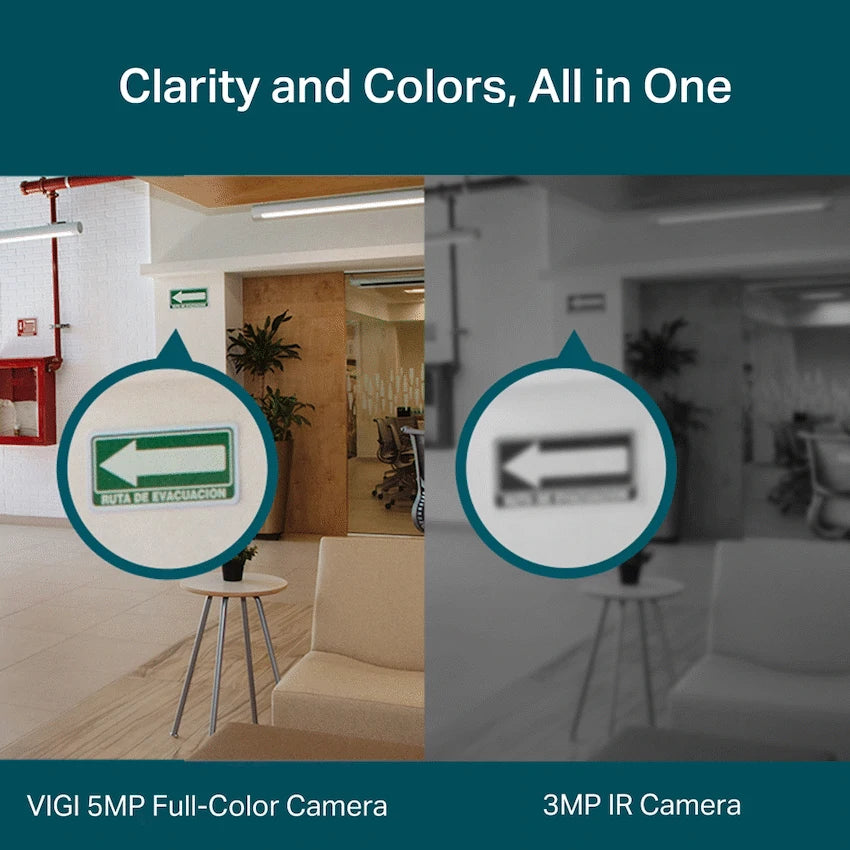 TP-Link Vigi C450 5MP 4mm Outdoor Full-Color Turret Network Camera - image 4