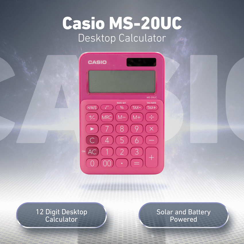 Casio MS-20UC - Desktop calculator 12 Digit - Red - image 4