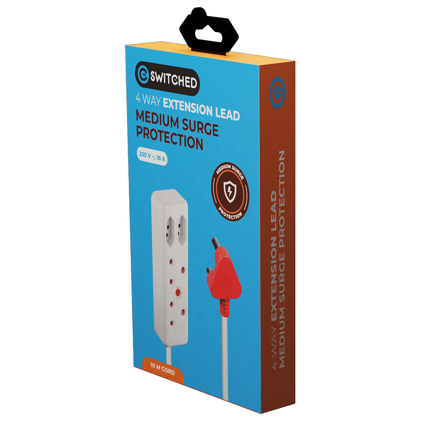 Switched 4-Way Medium Surge Extension Lead 10m - image 4