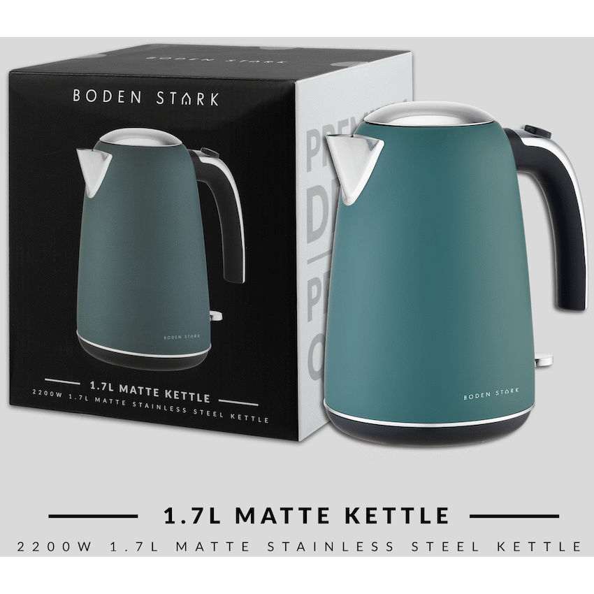 Boden Stark 1.7L Matte Stainless-Steel Kettle - Green - image 4
