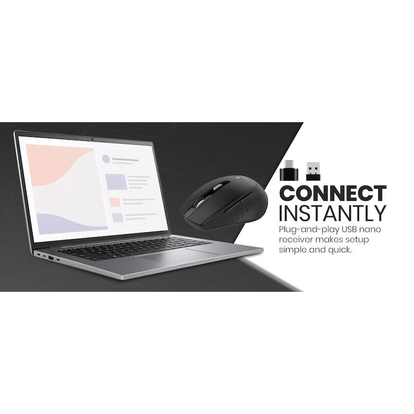Volkano Chrome Series Wireless Mouse - Black - image 4