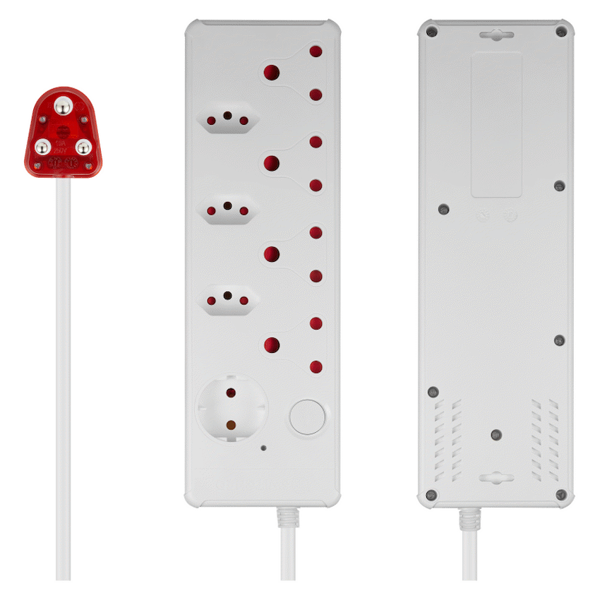 SWITCHED 8-way High Surge Multiplug 0.5m - image 4