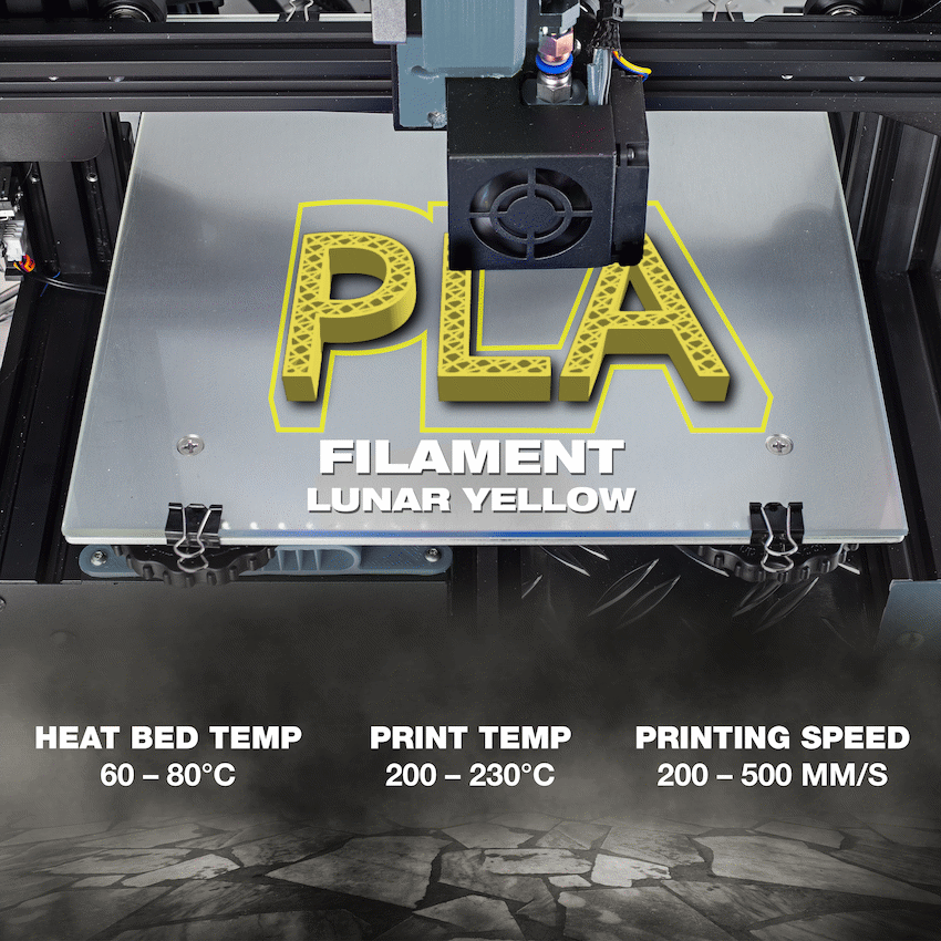 SA Filament PLA UV Neon Filament 1kg -  Lunar Yellow - image 4
