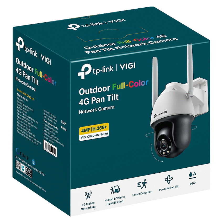 TP-Link Vigi C540-4G 4MP 4mm Outdoor Full-Color 4G PT Network Camera - image 4