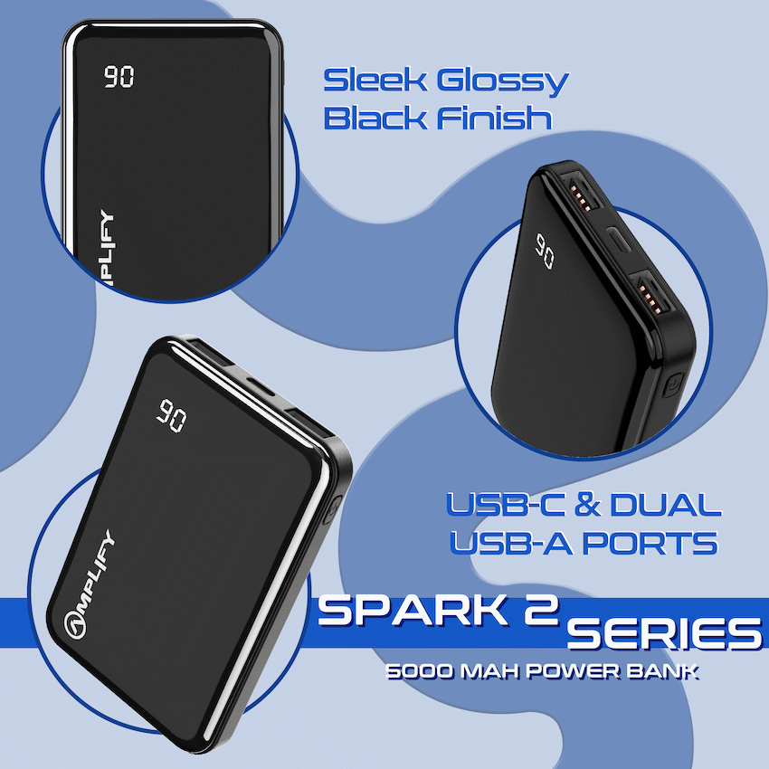 Amplify Spark 2 Series 5000 mAh Power Bank - Black - image 4