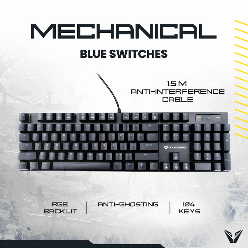 VX Gaming Floki RGB Full Mechanical Keyboard - image 4