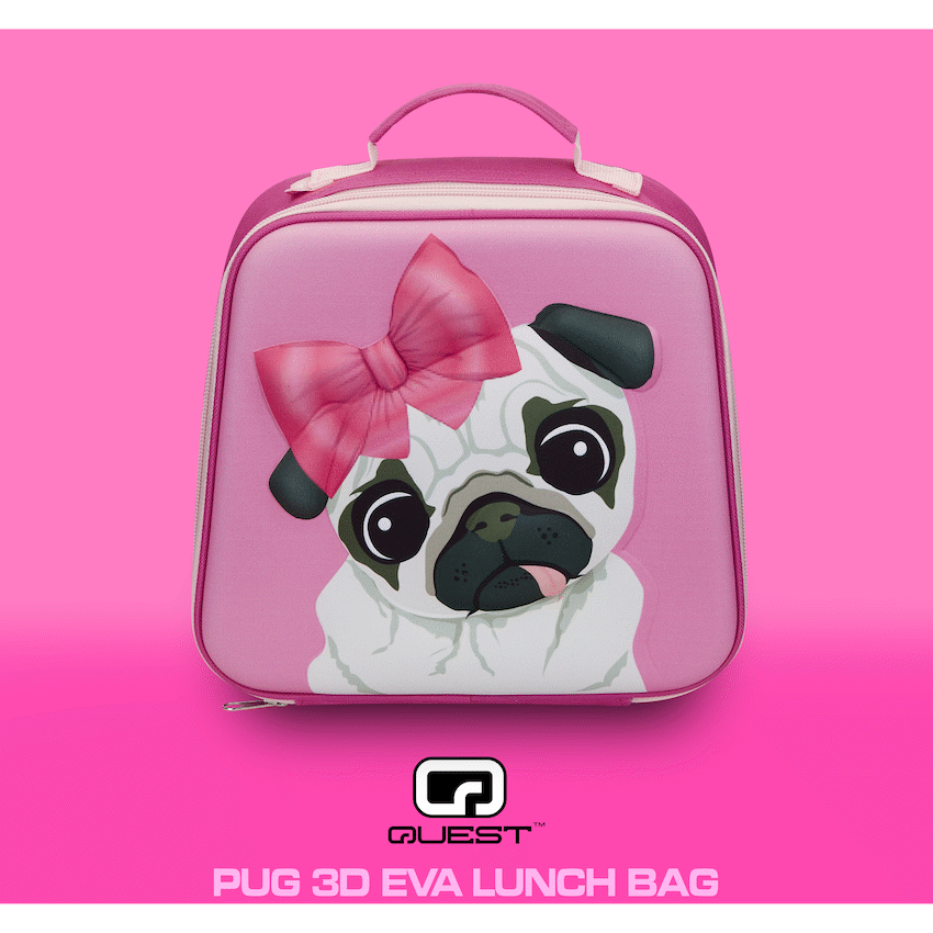 Quest Pug 3D EVA Lunch Bag - Pink - image 4
