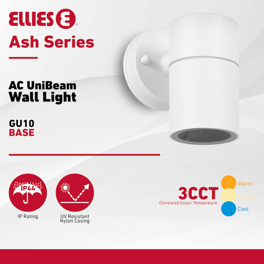 Ellies Ash Series AC UniBeam wall light - Nylon Carbon Fiber - GU10 Fitting - WT - image 4